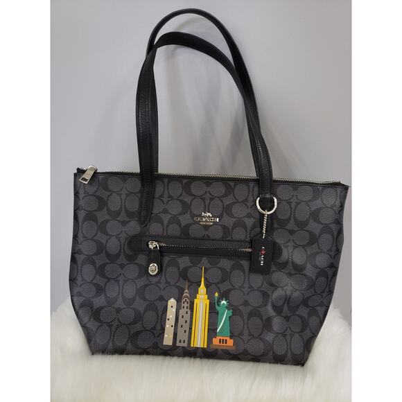 COACH Taylor Tote Handbag New York Skyline Limited Edition Macys M1777-31204 - Picture 10 of 10